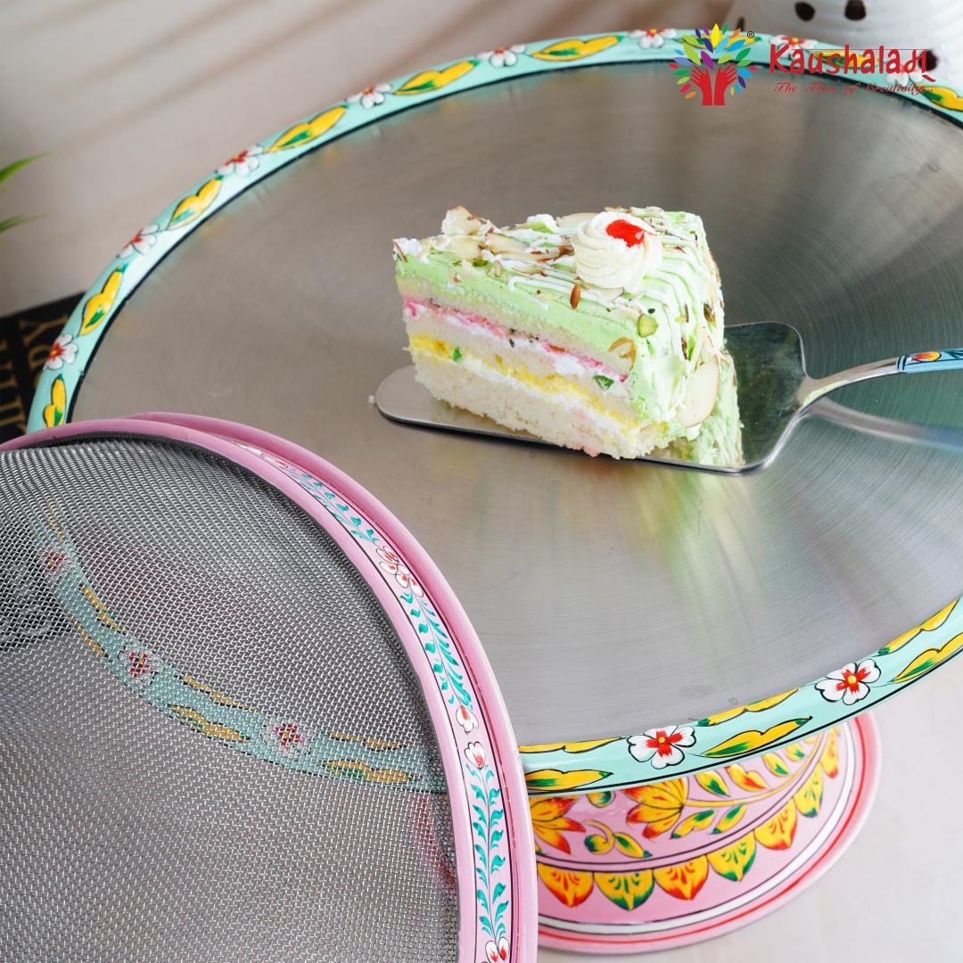 Cake Stand with Mesh Dome