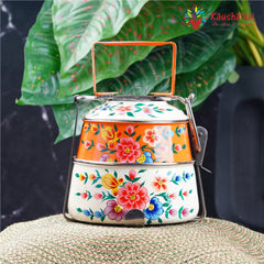 Hand Painted 2 Tier Lunch Box - BLOOM