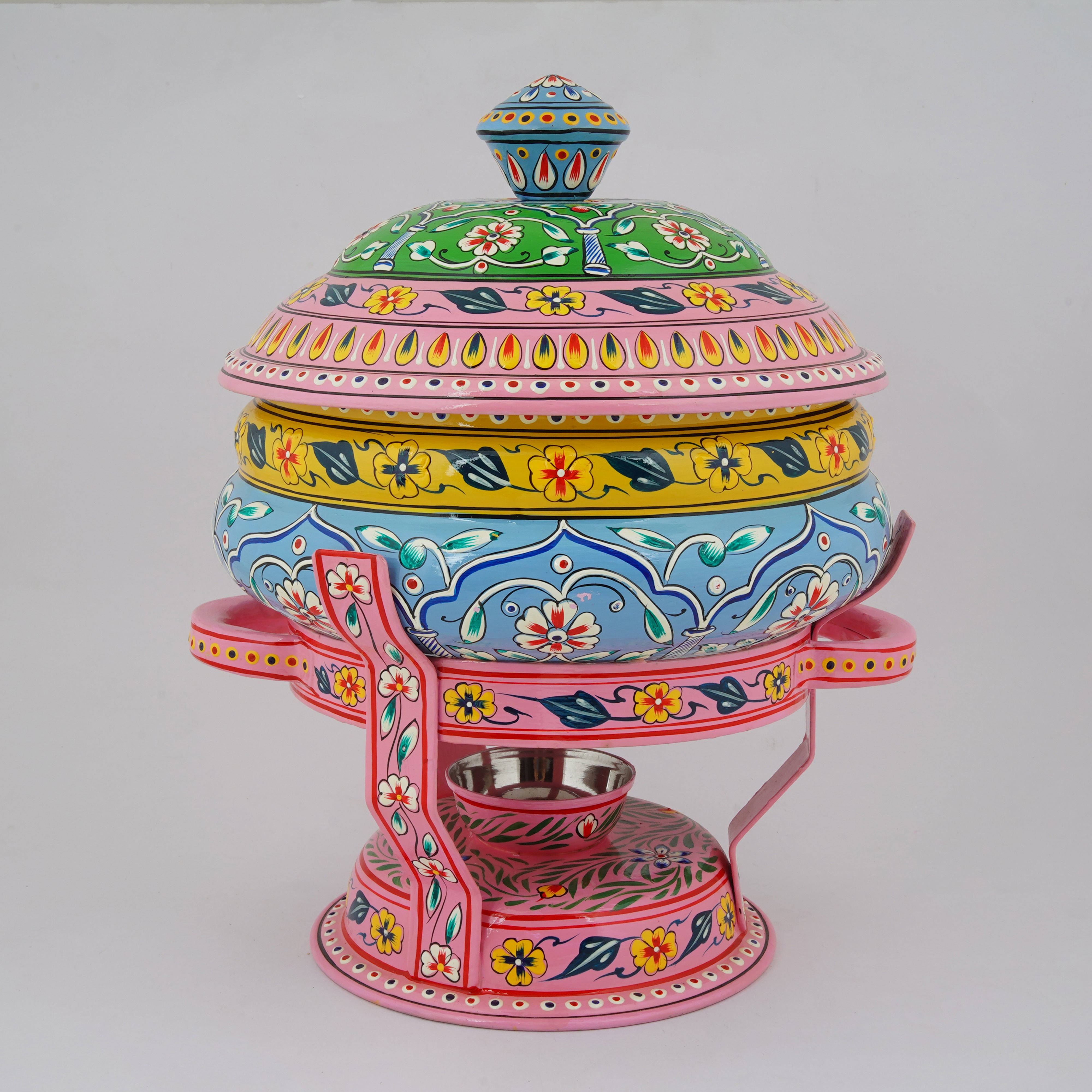Hand Painted Chafing Dish - Multi Colored