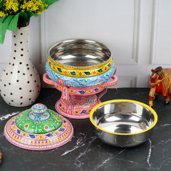 Hand Painted Chafing Dish - Multi Colored