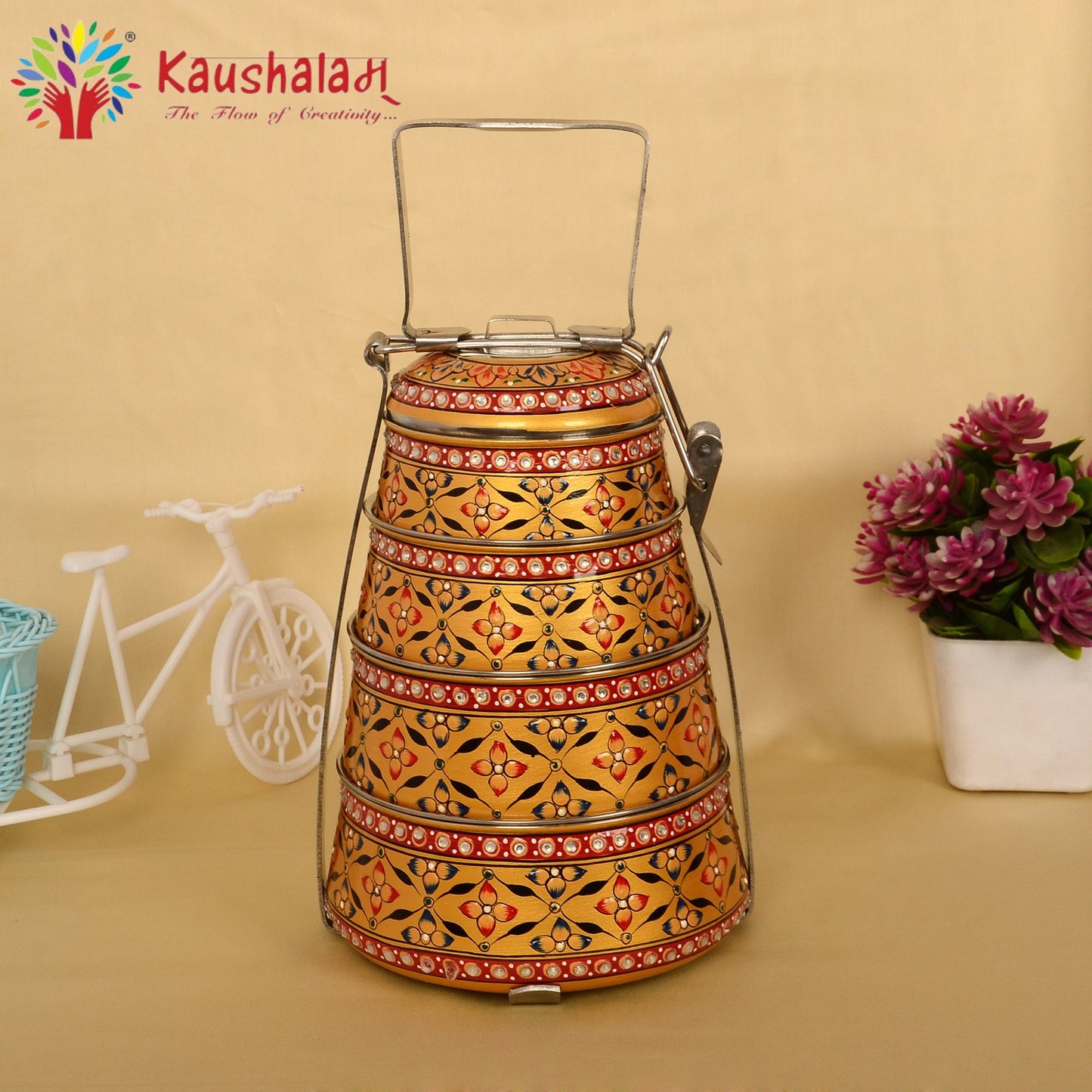 Hand Painted Tiffin 