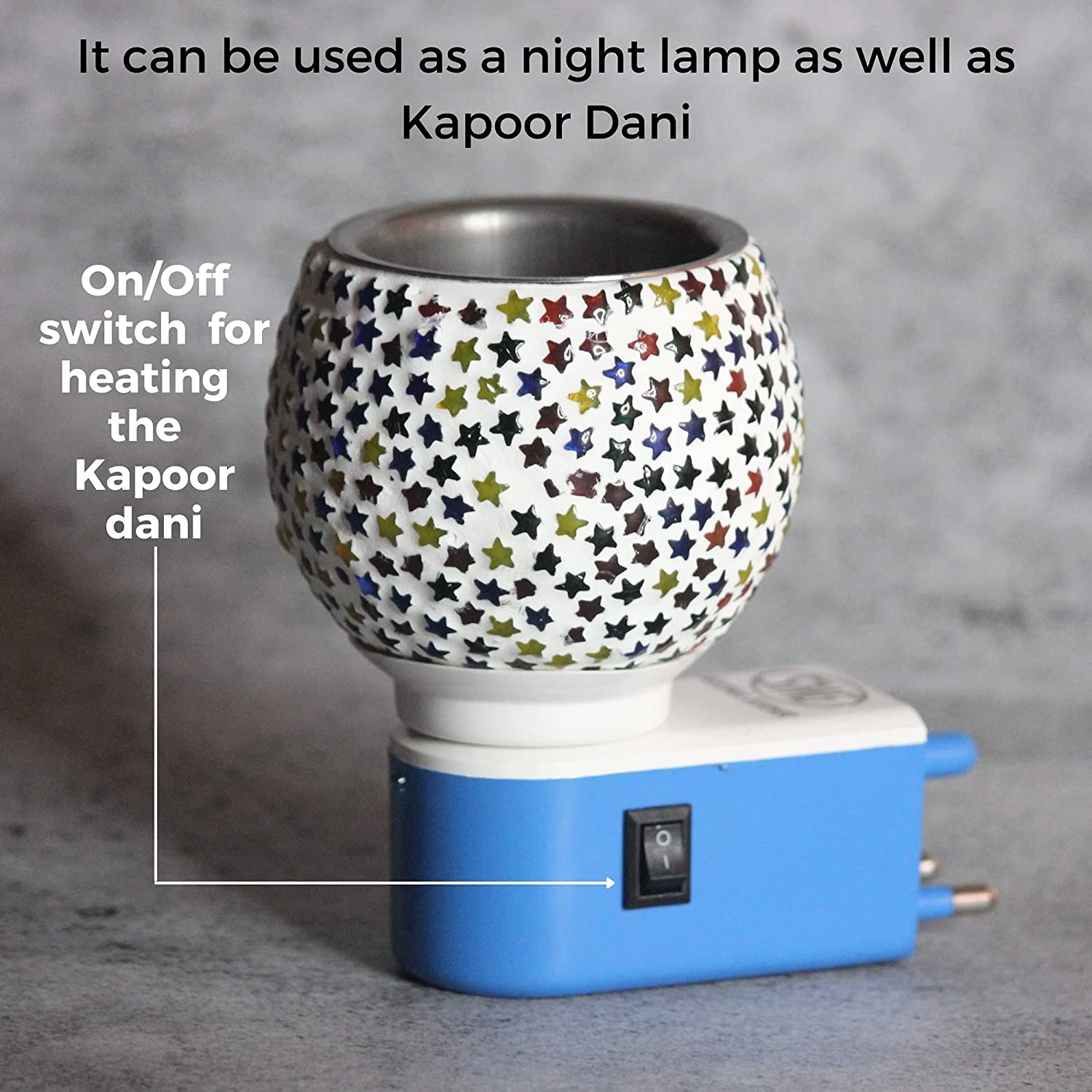 Mosaic Night Lamp + Aroma Diffuser: Stars