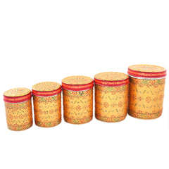 CANISTER SET OF 5 GOLDEN GLOW