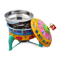 Hand Painted Chafer - Colorful Madhubani