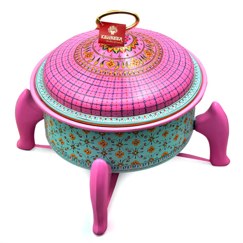 Hand Painted Chafing Dish - Carnations