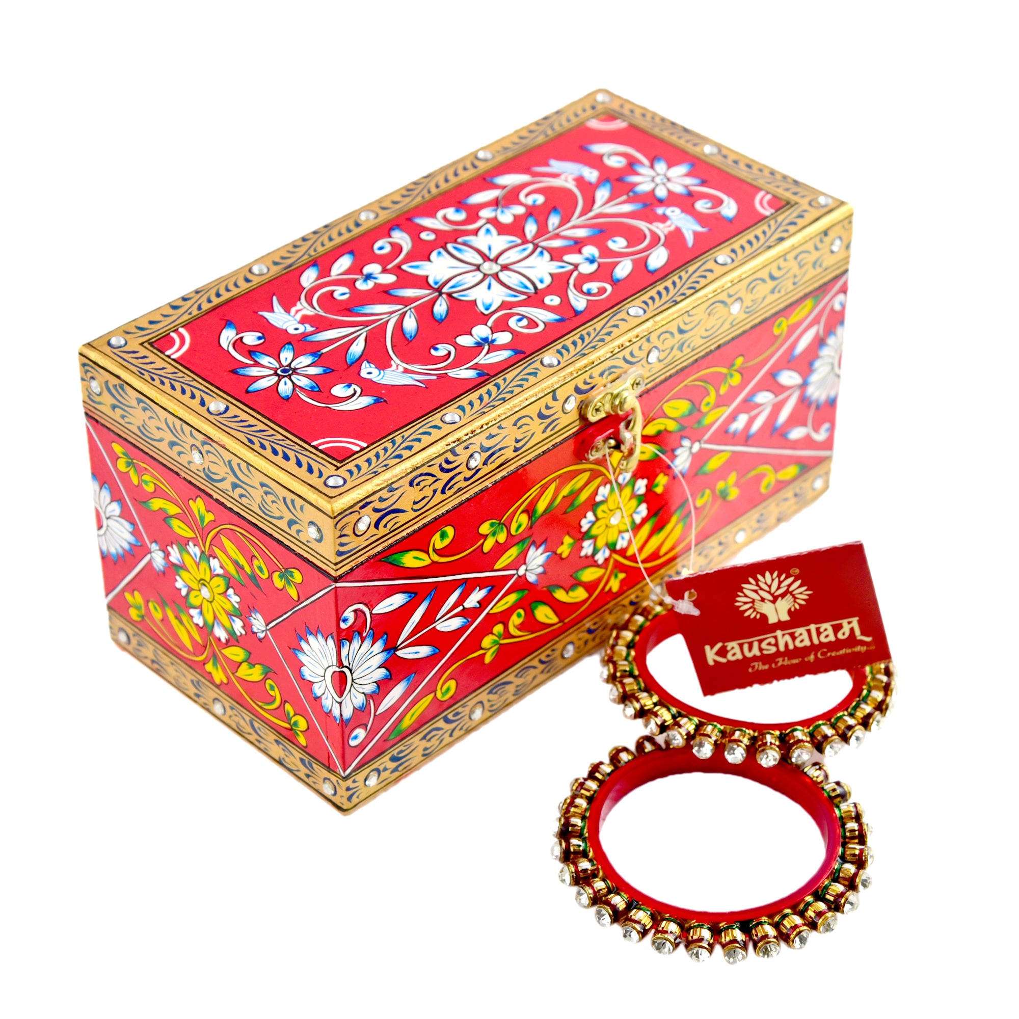Bangle Box : Enchanting Red & Golden Box