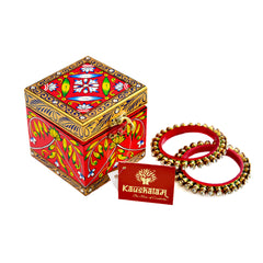 Small Bangle Box : Enchanting Red & Golden Box