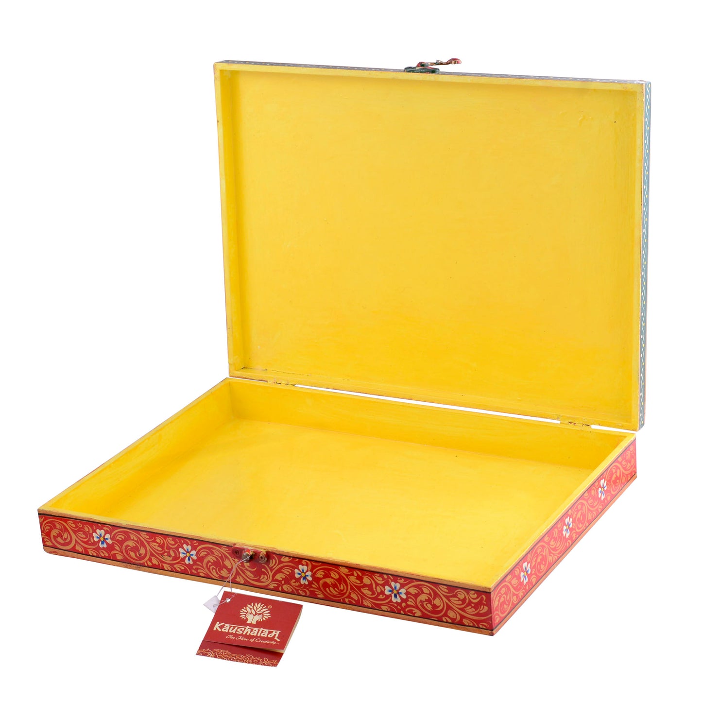 Hand painted Rectangular  box: Mughal garden