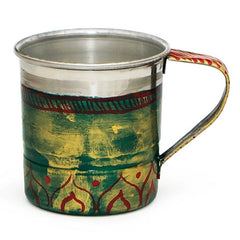 Hand Painted Tea Cup Set 6 : ANTIQUA GREEN
