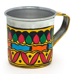 Kaushalam Hand painted tea set with tray and 6 cups: Festive Gift, Gift for Her, A prefect gift combo, Housewarming gift