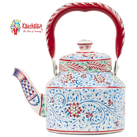 Kaushalam Hand Painted Tea Kettle Meraki Traditional Hand Painted