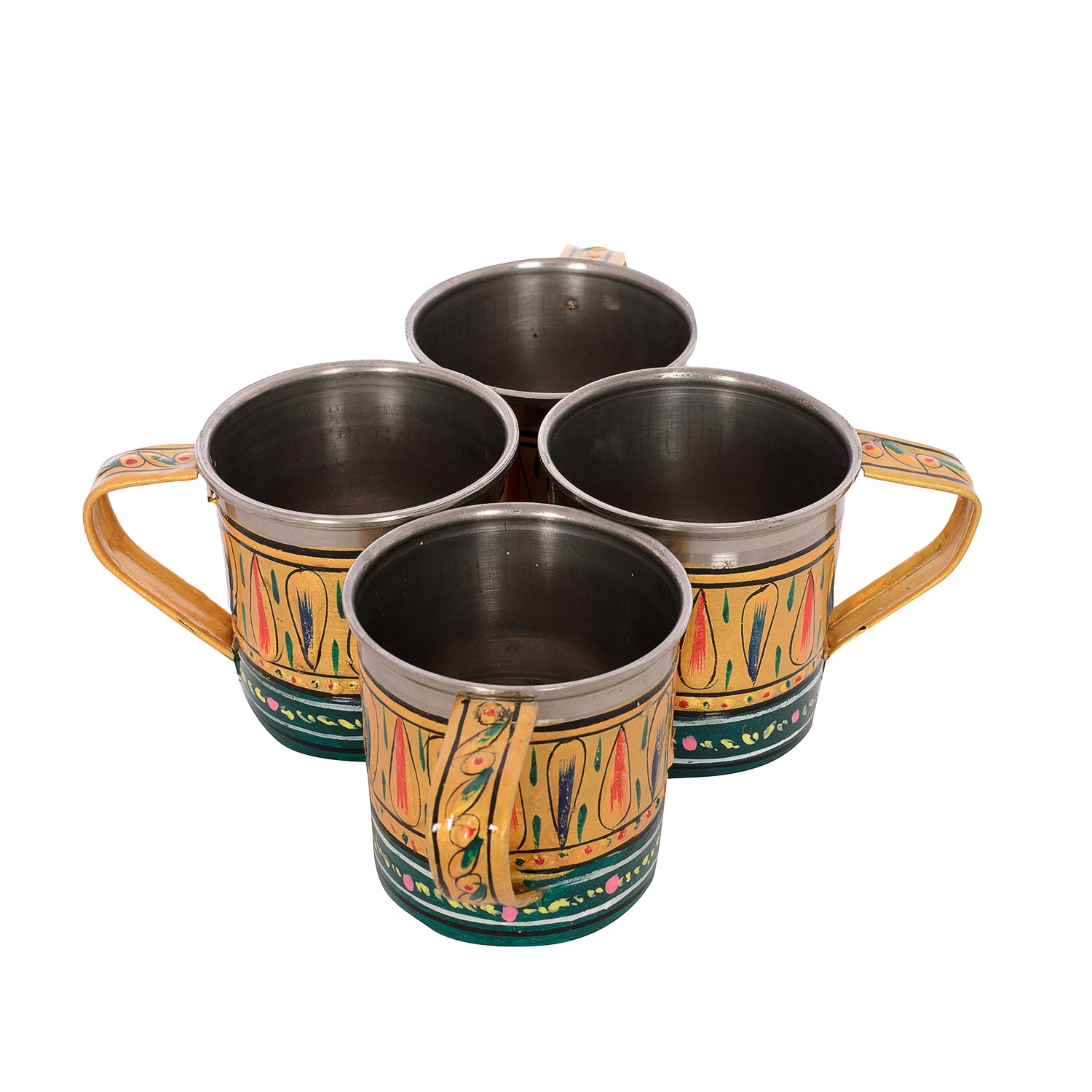 Hand Painted Tea Cup Set 4 : Mughal
