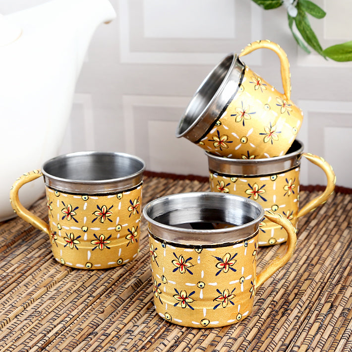 Hand Painted Tea Cup Set 4: Mughal