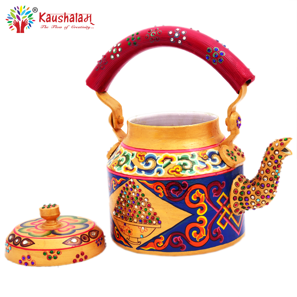 Hand Painted Kettle : Multicolor