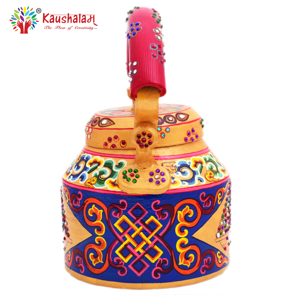 Hand Painted Kettle : Multicolor