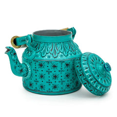 Hand Painted Kettle : Royal Turquoise