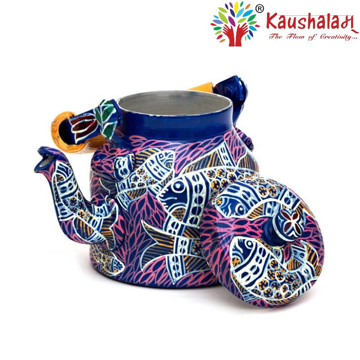 Hand Painted Kettle : Fish Pond