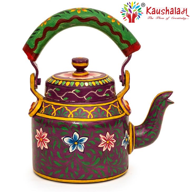 Hand Painted Kettle : Floral