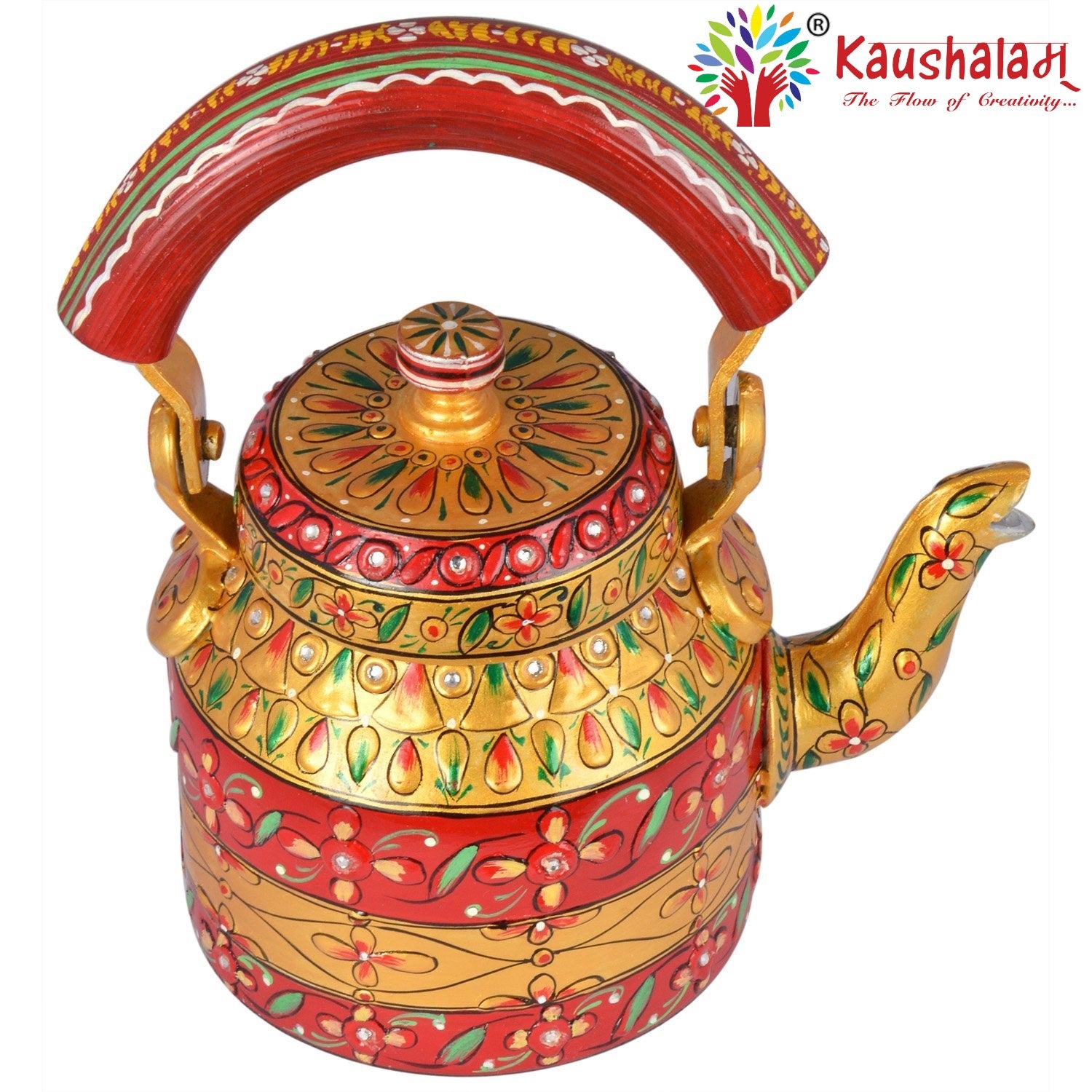 Hand Painted Kettle : Glitter