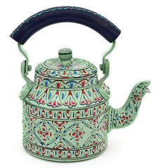 Tango Tea Set with Two tea Glasses & a Biscuit Bowl : Aqua green Tea Set For Two