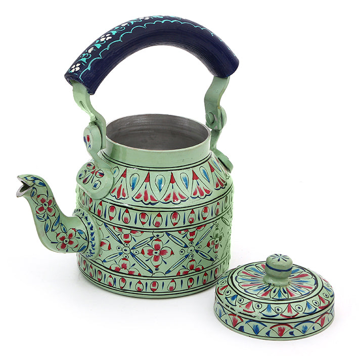 Tango Tea Set with Two tea Glasses & a Biscuit Bowl : Aqua green Tea Set For Two