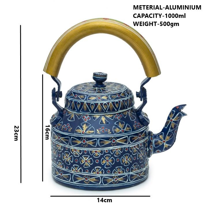 Hand Painted Kettle : Enchanting Blue