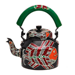 Kaushalam Tea Kettle with six glasses and stand: Fish Cracker