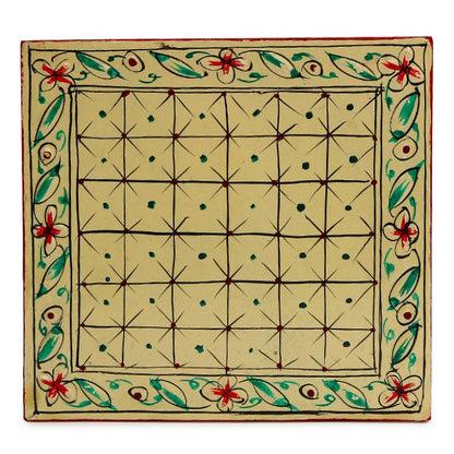 hand Painted Coasters - Elegant White, Mughal Art