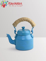 Hand Painted Kettle : Solid Blue