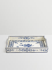 Hand Painted Serving tray set of 2 : Mughal Floral